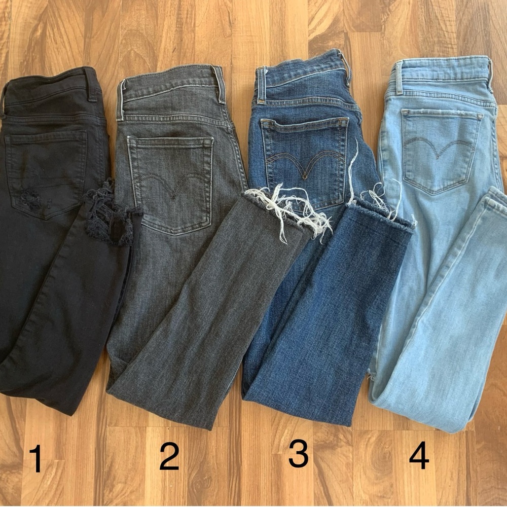 Black and Blue Skinny Jeans Collection